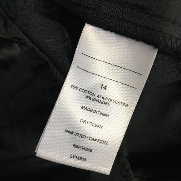 Laundry by Shelli Segal Black Trouser Print Dress Pants Size 14 - Picture 9 of 10